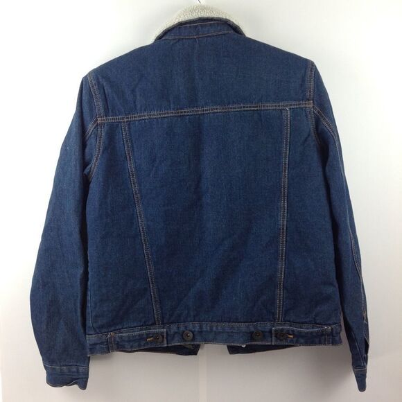 AMNESIA unisex shearling denim trucker jacket - Picture 3 of 6